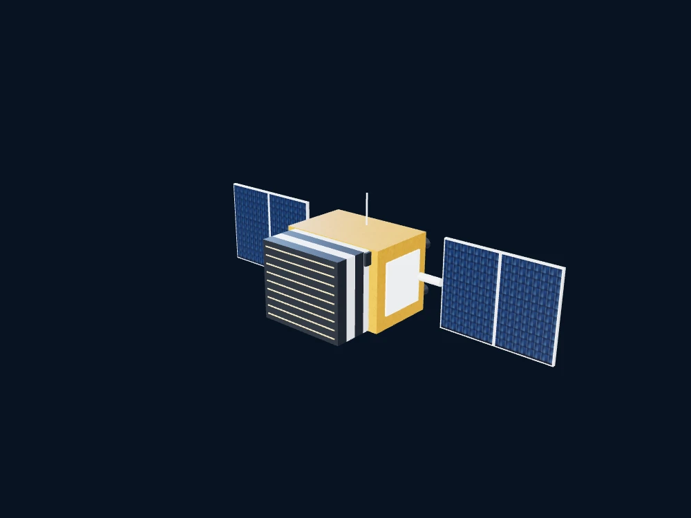 悟空号 / DAMPE — 悟空 / DAMPE — 非官方科普示意 · 3D model preview