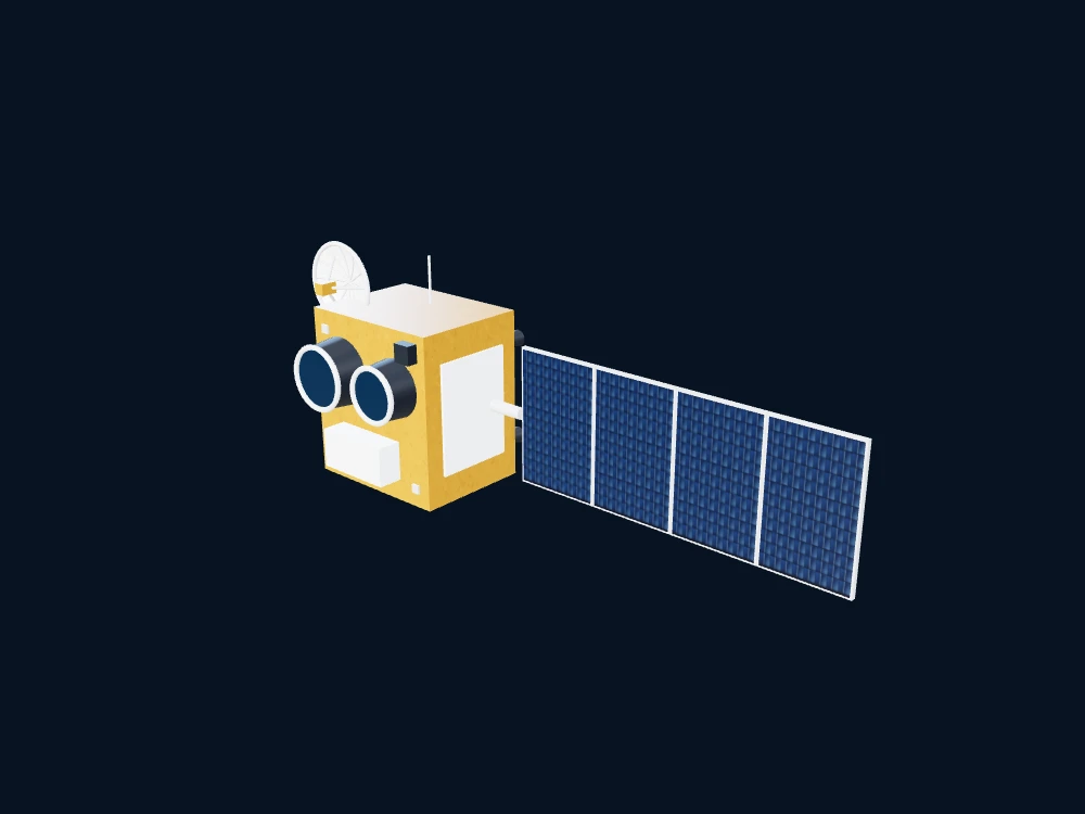 FENGYUN 3C — 风云三号 C/D / FY-3C/D — 非官方科普示意 · 3D model preview