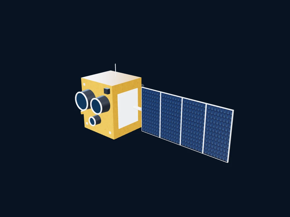 FENGYUN 4A — 风云四号 A / FY-4A — 非官方科普示意 · 3D model preview