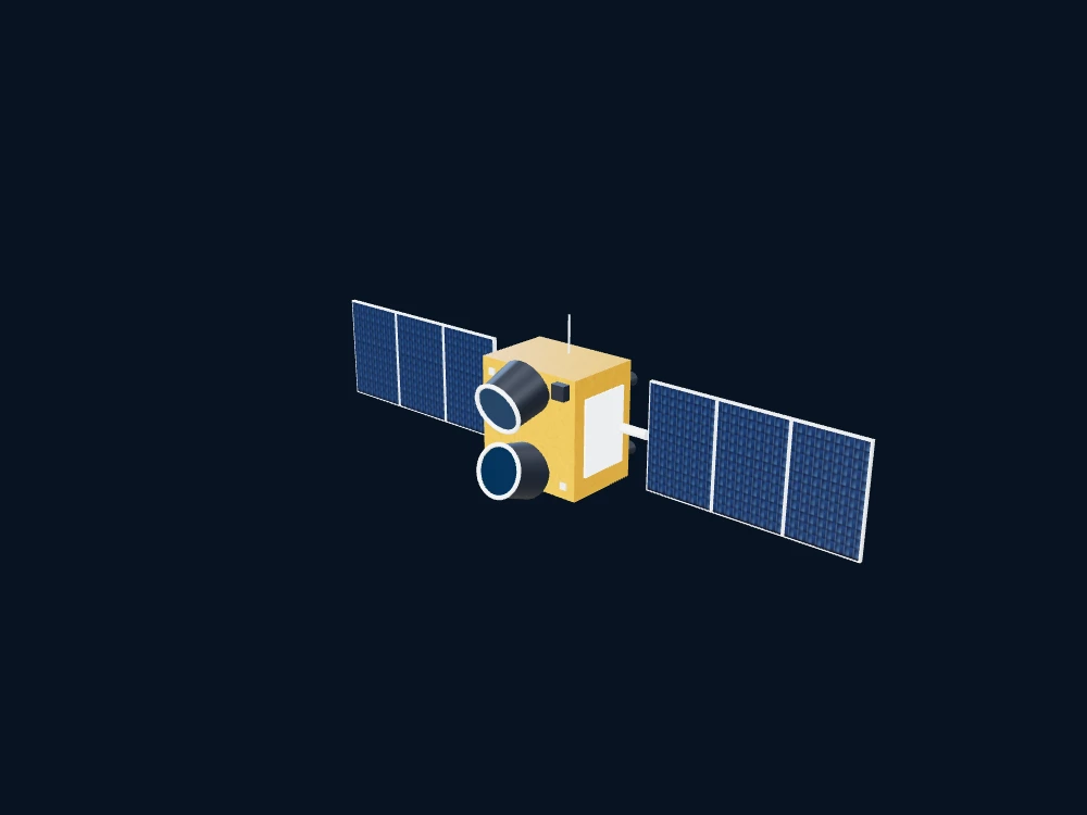 GAOFEN-14 — 高分14号系列 / Gaofen-14 — 非官方科普示意 · 3D model preview
