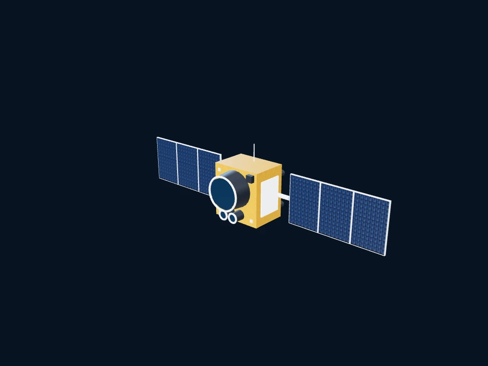 高分二号 / GAOFEN-2 — 高分2号系列 / Gaofen-2 — 非官方科普示意 · 3D model preview