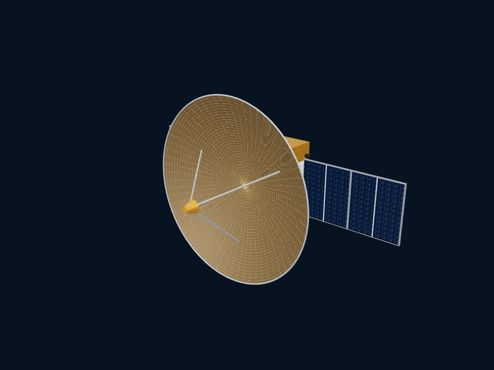 Queqiao-2 — 鹊桥二号 / Queqiao-2 — 非官方科普示意 · 3D model preview