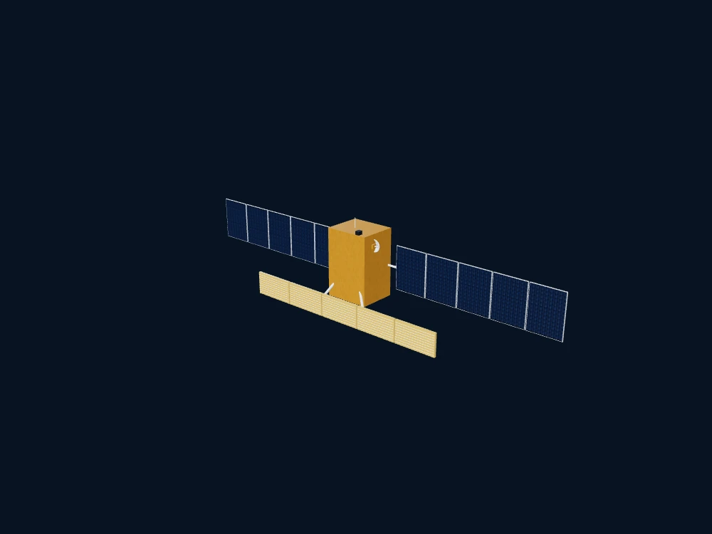 Sentinel-1A — Sentinel-1 A / C / D — 非官方科普示意 · 3D model preview